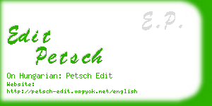 edit petsch business card